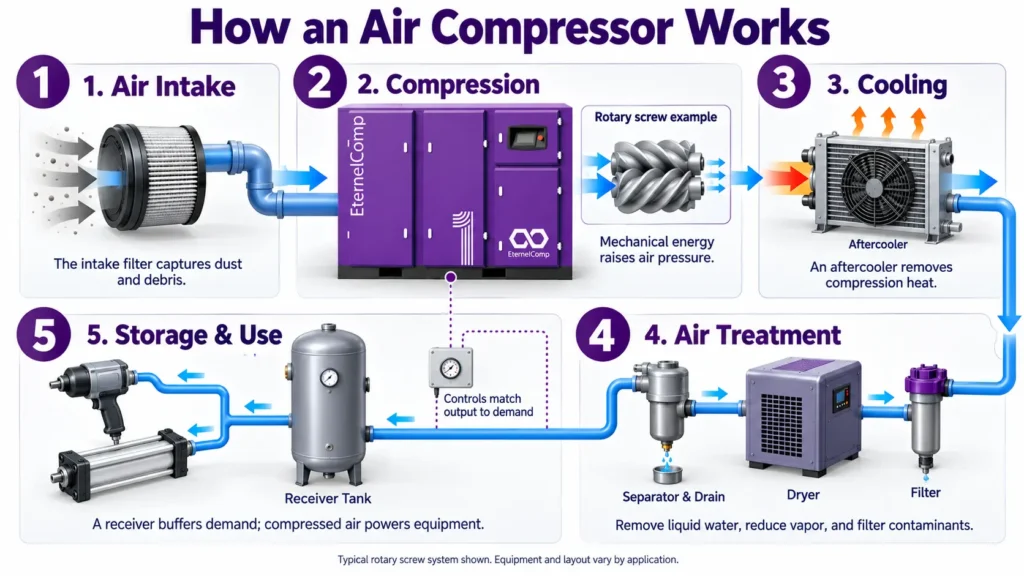how a air compressor work
