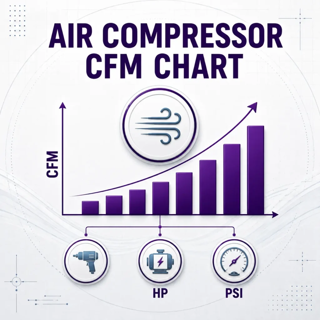 Tabella dei valori CFM dei compressori d'aria