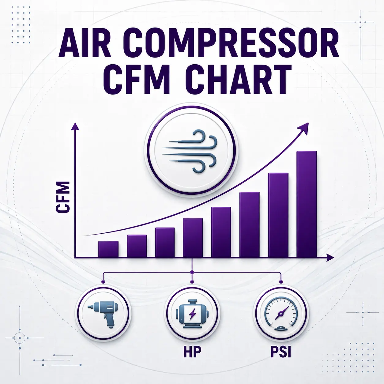 Tabla de cfm de compresores de aire