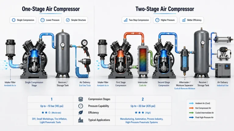 two-stage Vs One-stage air compressor