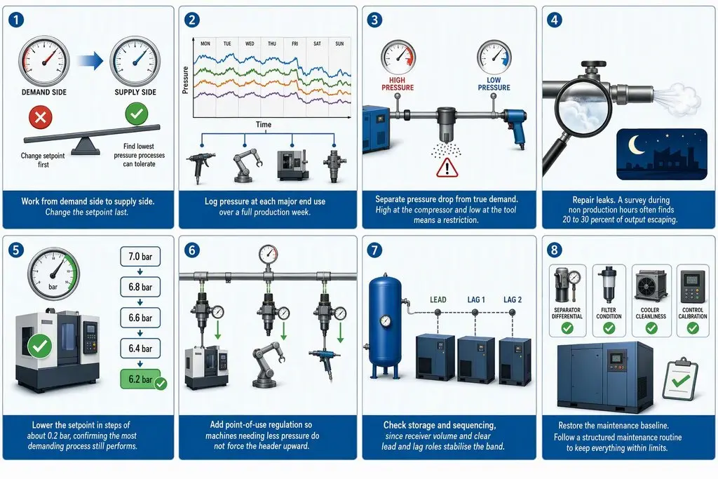 How to Bring Pressure Back Under Control for Rotary Screw Compressor
