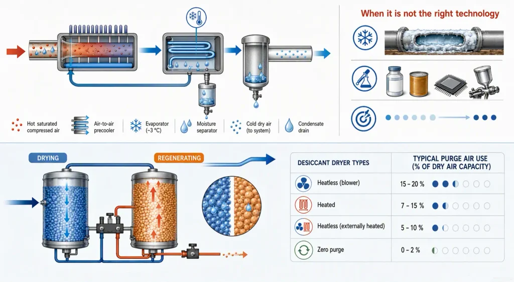 Refrigerated vs Desiccant Air Dryers